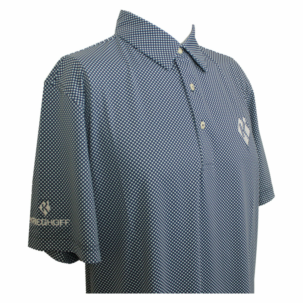 Polo, Eco-Tec, Gingham, Navy