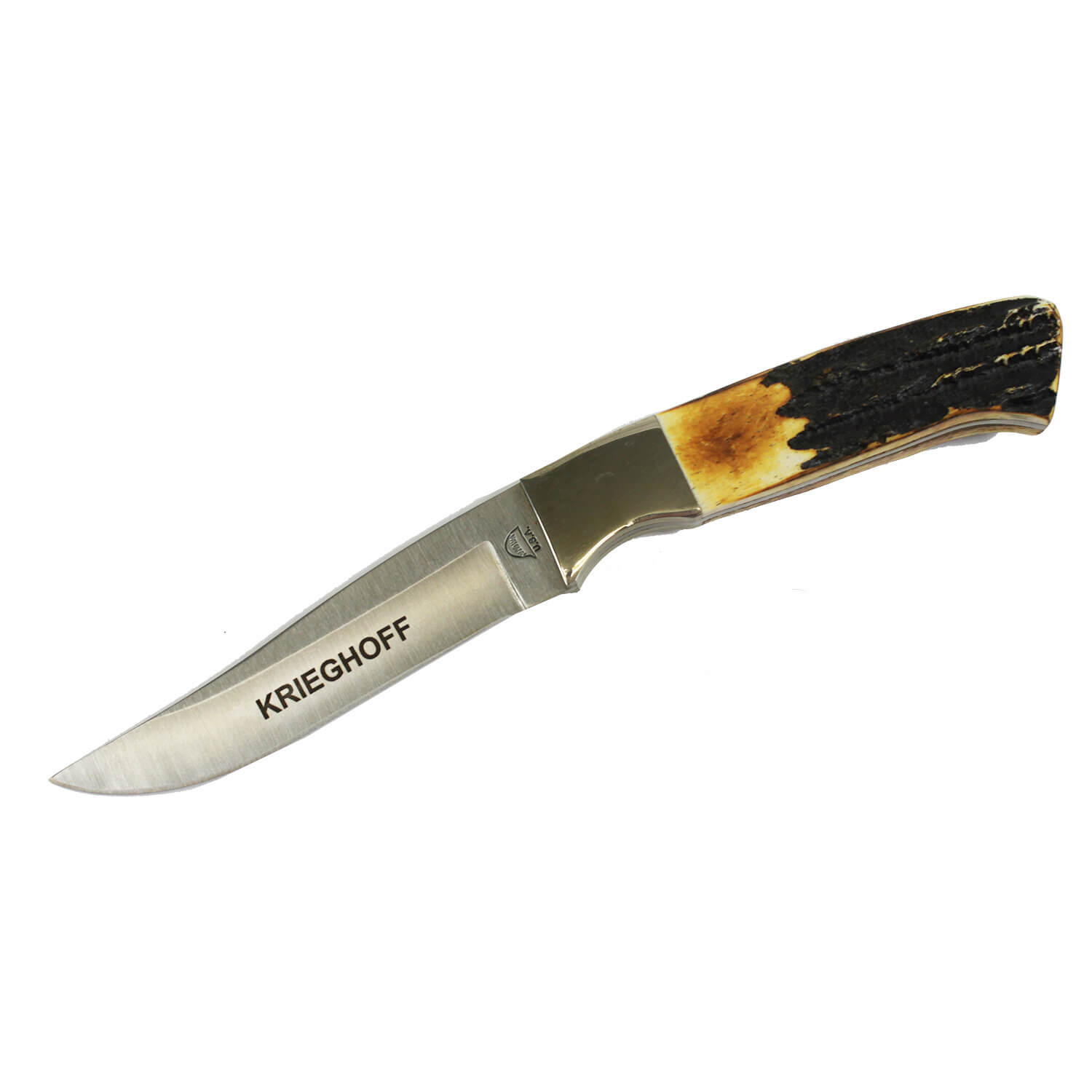 Krieghoff *Windsor” Knife with Genuine Stag Handles by Hard Hat Krieghoff