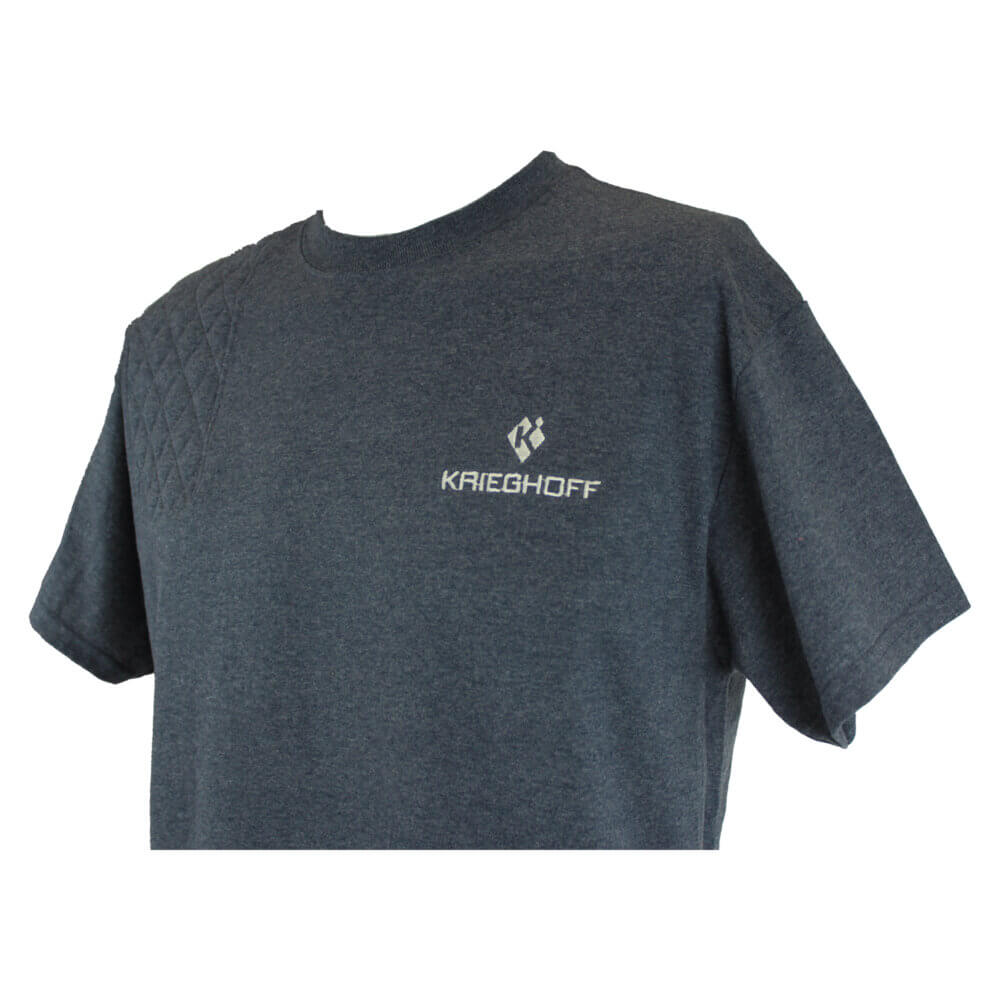 Krieghoff Short Sleeve Shooting T-Shirt, Heather Navy, Left Handed